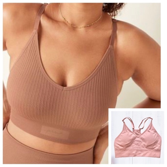 PINK Victoria's Secret Other - VICTORIAS SECRET PINK SEAMLESS LINED SPORTS BRA RACERBACK PINK S